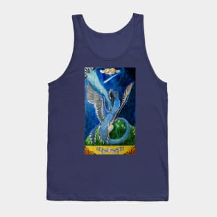 Blue Jay Dragon Tarot Card - The Star Tank Top